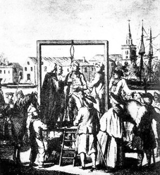 Public hanging at Execution Dock in Wapping